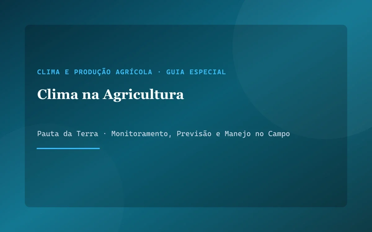 Estação meteorológica e lavoura sob nuvens de chuva no horizonte