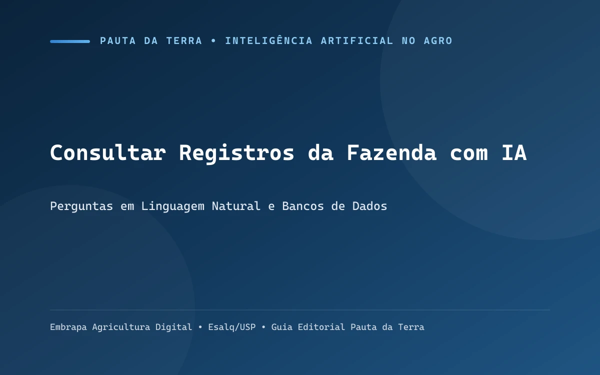 Agrônomo em frente a telas de computador e smartphone digitando consultas de dados agrícolas em linguagem natural