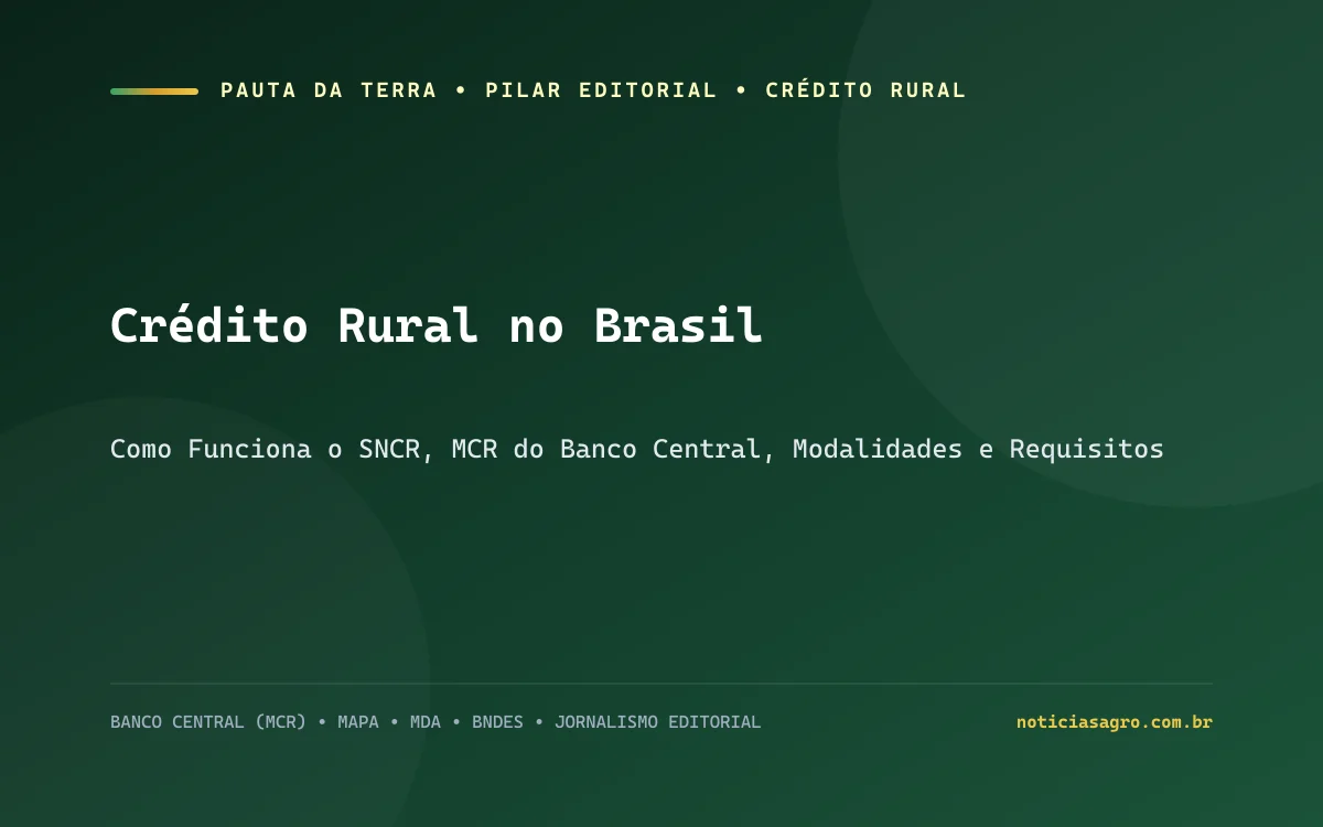 Produtor rural e técnico agrícola analisando documentação e planejamento financeiro de safra com lavoura ao fundo