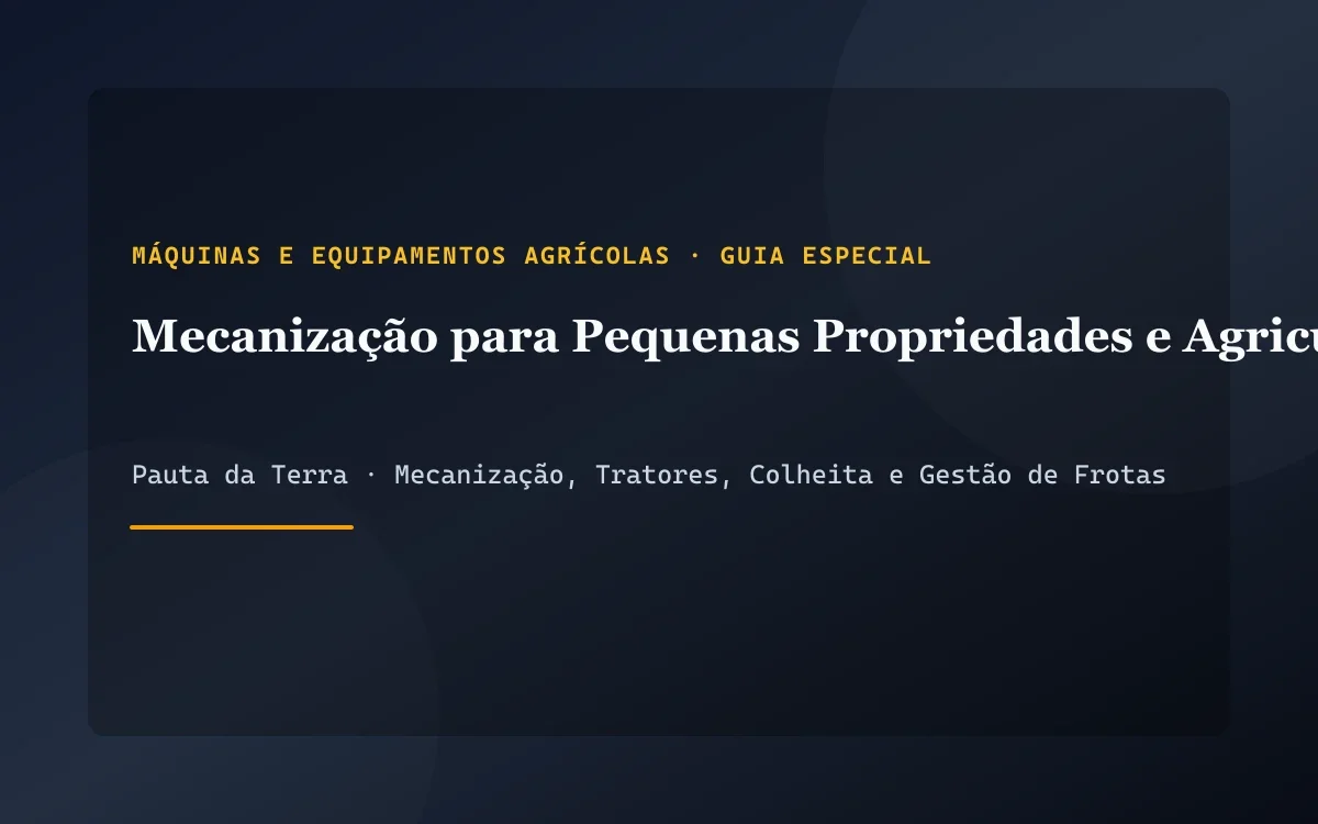 Pequeno produtor rural operando trator compacto em lavoura diversificada de hortaliças e frutas