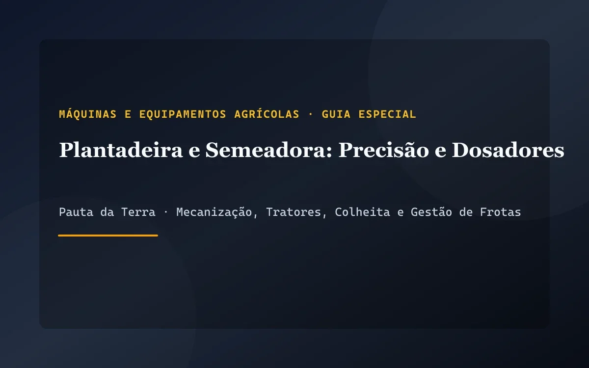 Linha de plantadeira agrícola de precisão depositando sementes sob espessa camada de palha de plantio direto