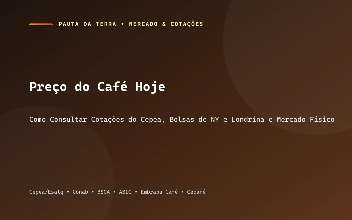 Painel de cotações financeiras agrícolas e sacas de café beneficiado em armazém