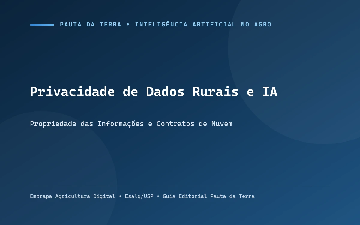 Advogado agrário e produtor rural assinando termo de governança e proteção de dados de telemetria agrícola